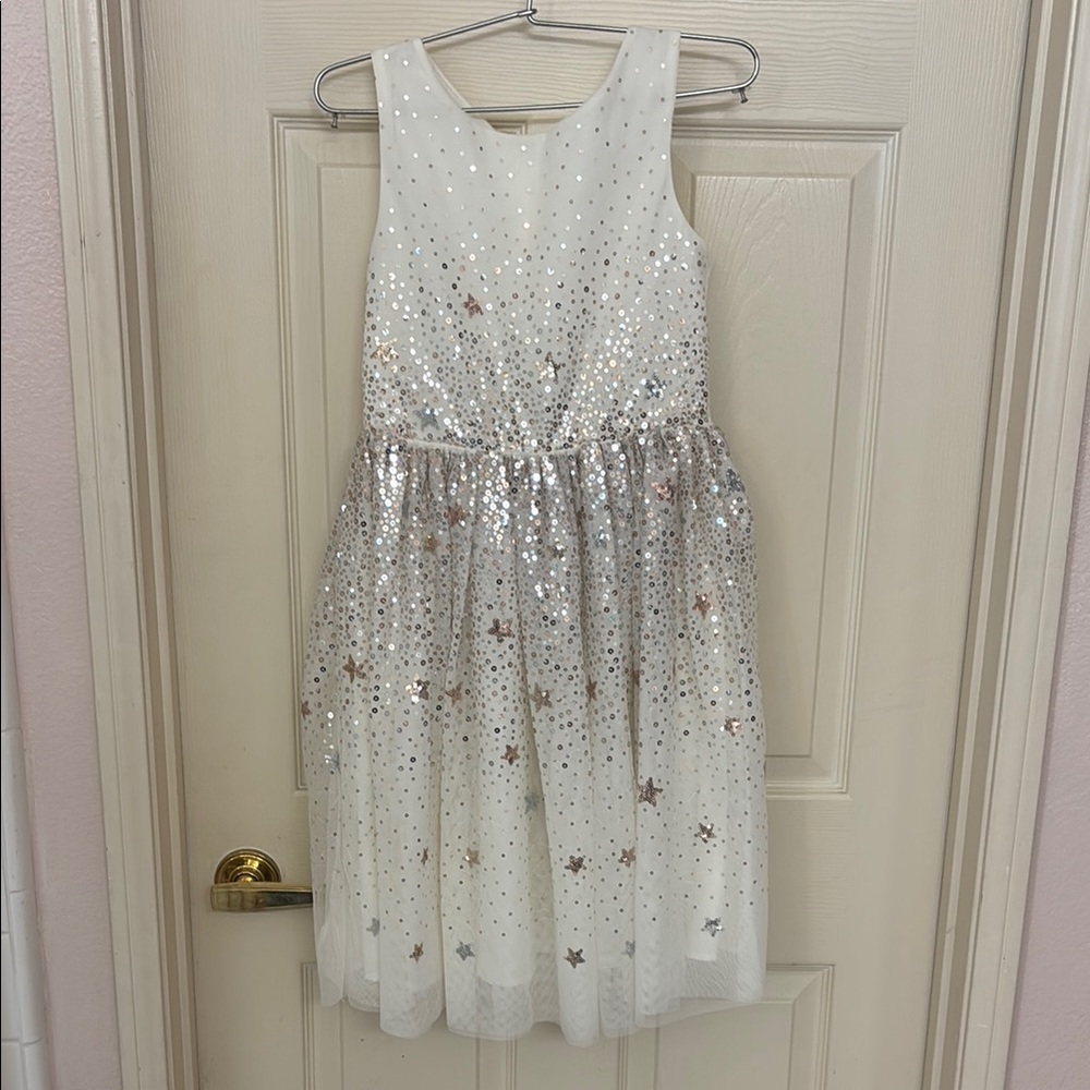 H&M Glittering Silver and White Kids Dress